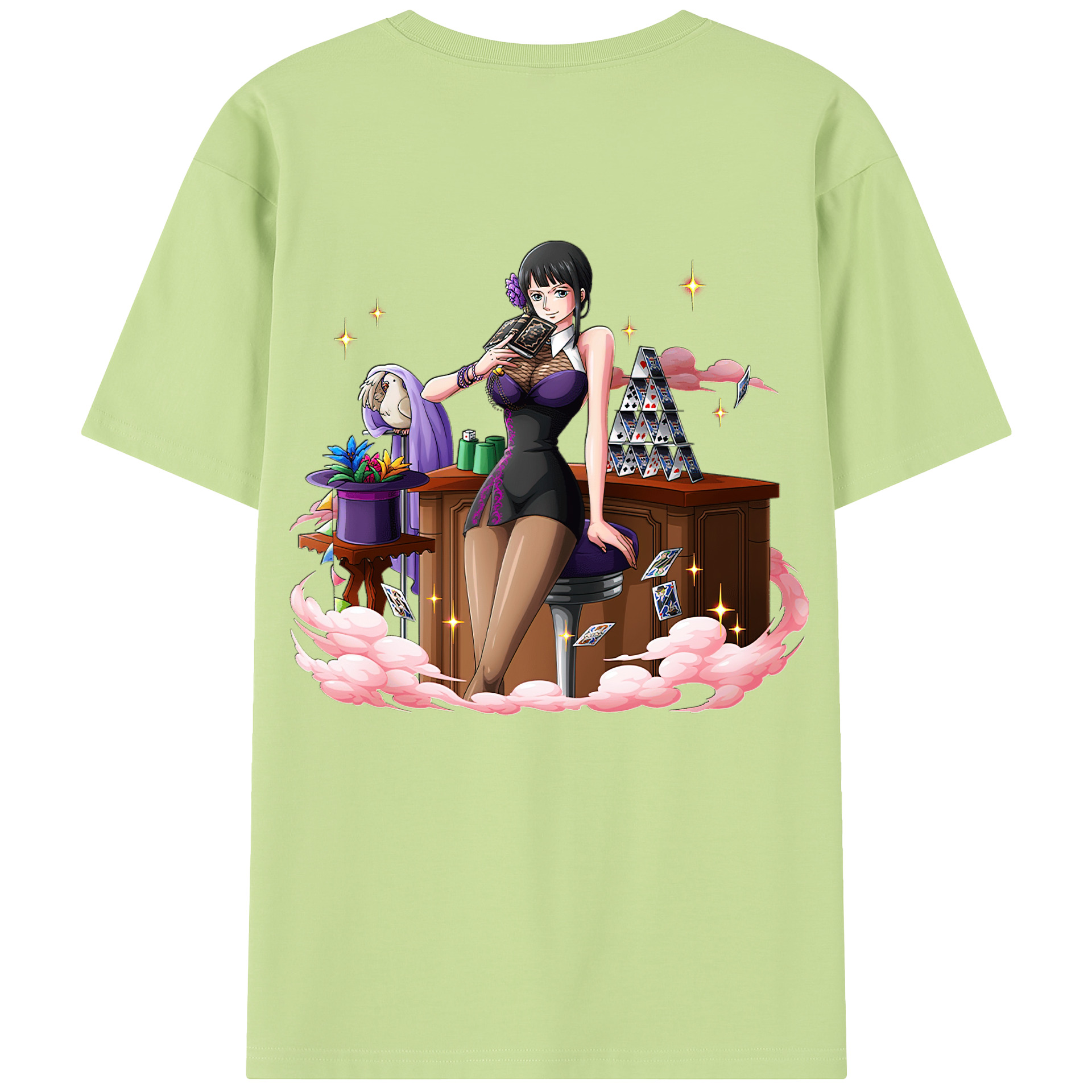 ワンピース ニコ・ロビン ONE PIECE Nico Robin 綿100％半袖Tシャツ（背面プリント）